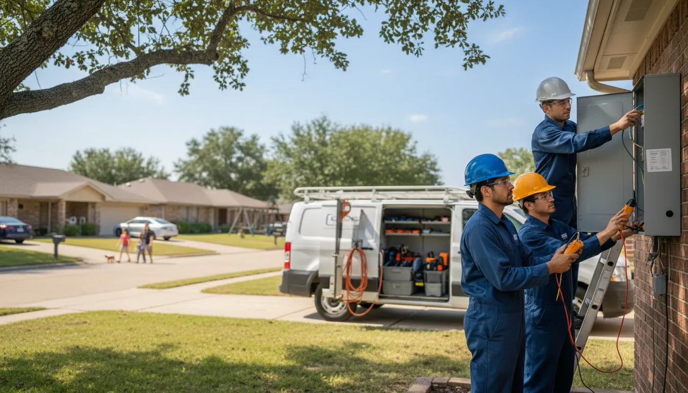 Certified electrician providing emergency electrical services in Artesia Wells, TX